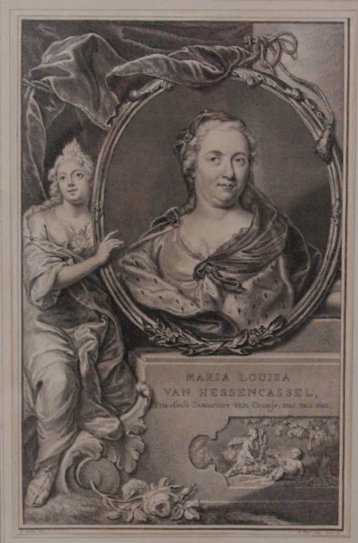 P. Tanj, portret van Maria Louise van Hessen-Kassel, ca. 1750