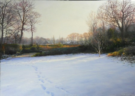 Gerard Huysman: Besneeuwde tuin