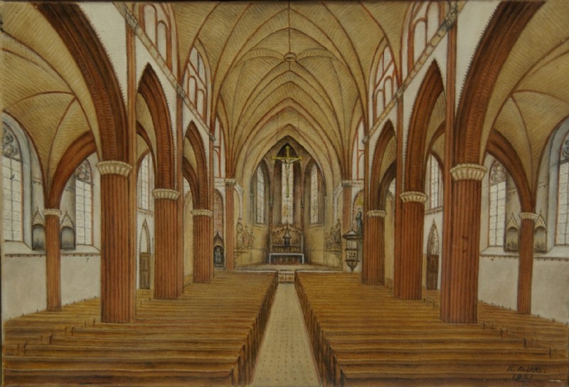 Klaas Krikke, Interieur RK kerk St. Nic., 1921