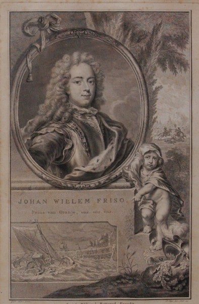 P. Tanjé, portret van Johan Willem Friso, ca. 1750