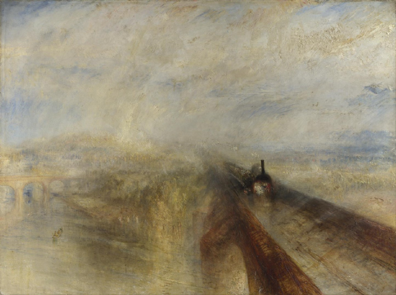 Rain, steam and speed, The great western railway (1844), J.M.W. Turner (1775-1851), Collectie The National Gallery, London.